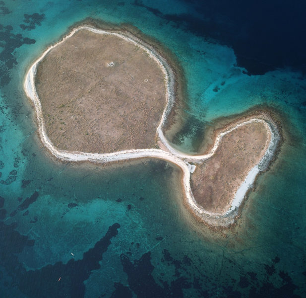 Otok Plančič iz zraka